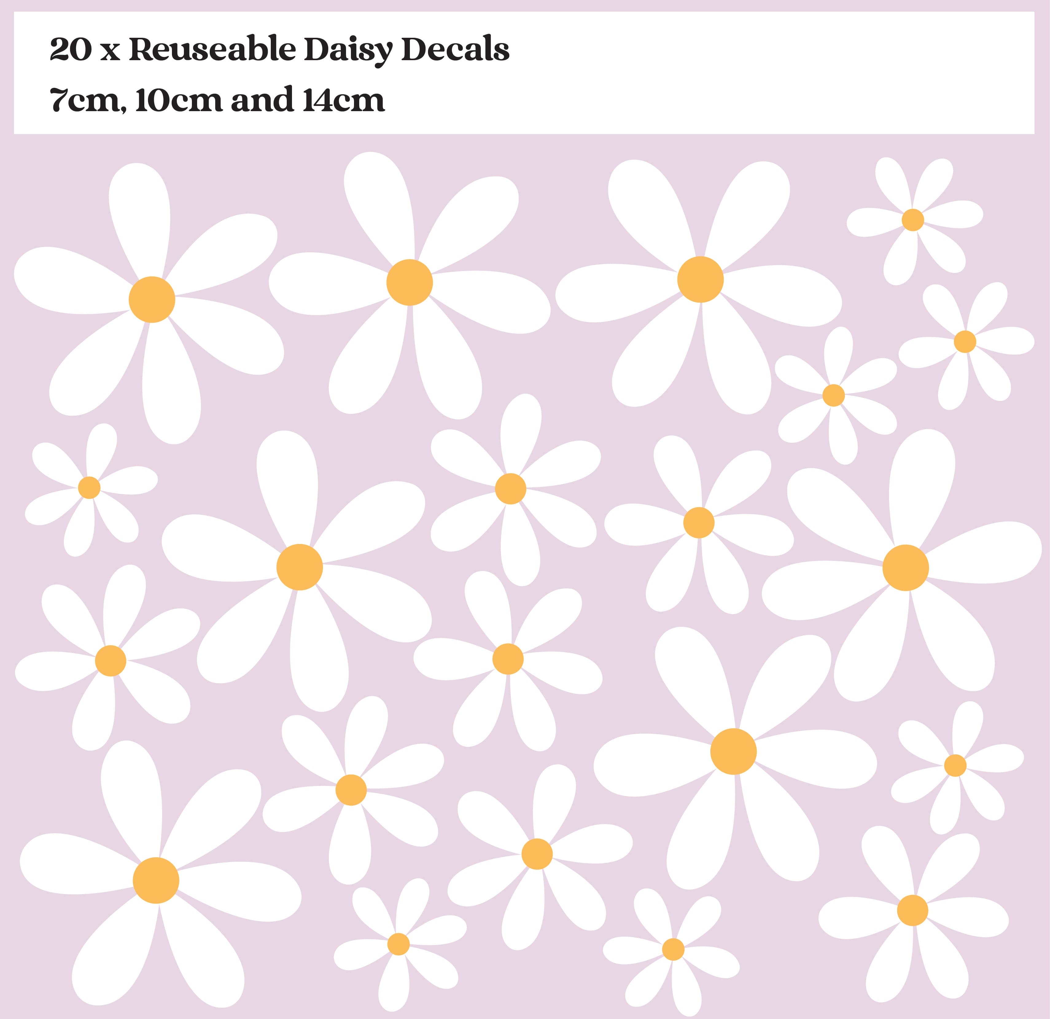 Daisy Reusable Wall Sticker Decals Backdrop Collective