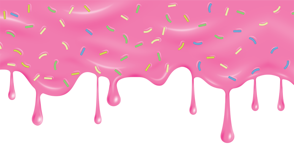 Pink Icing Drip | Reusable Decals