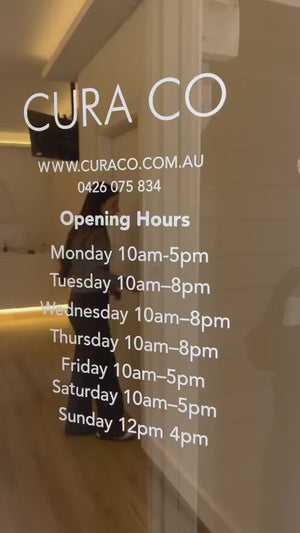 Shop Opening Hours Door Decals | Outdoor Removable Vinyl Stickers