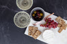 black marble vinyl photography backdrop photographed with champagne and cheese platter - food photography backdrops backdrop collective australia