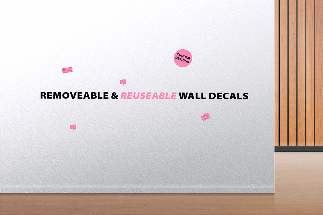 Sticker Panel Backdrop Custom Wall Decal | Reusable Vinyl Stickers