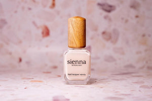 Byron bay sienna nail polish on warm Terrazzo concrete double-sided vinyl photography backdrop