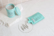 clear acrylic swatch for beauty photography frank body scrubs
