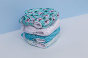 baby Blue double-sided photography vinyl backdrop with cloth nappies - backdrop collective Melbourne