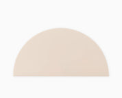 large acrylic semi circle in buttercream beige - backdrop collective australia