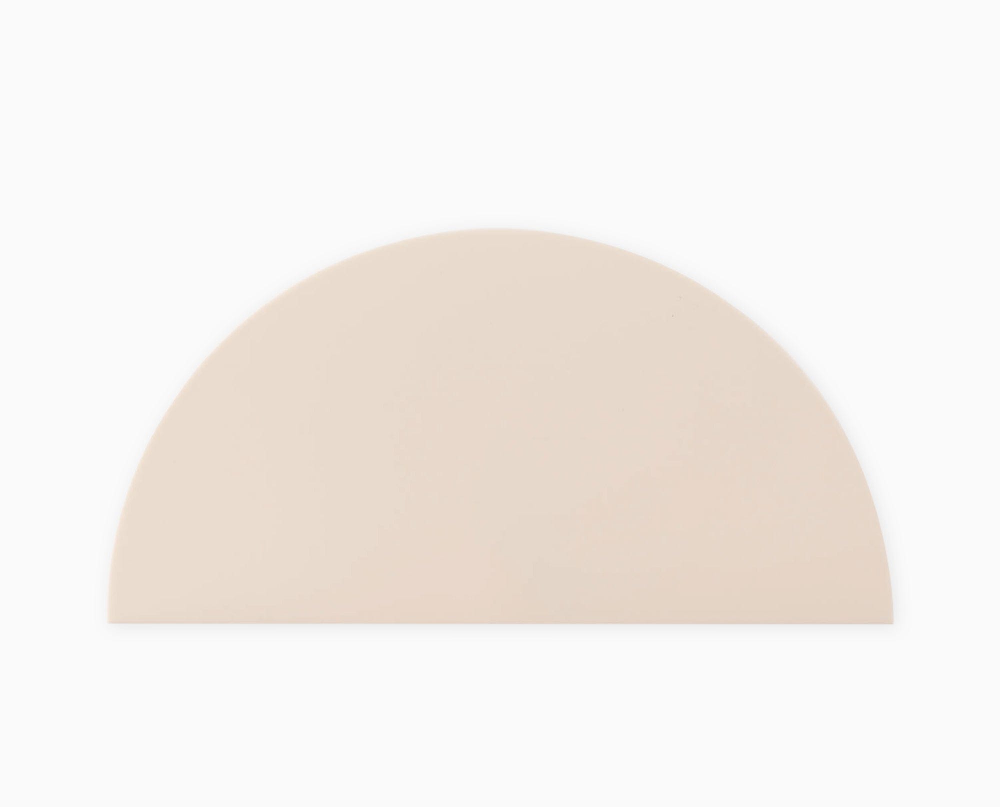 large acrylic semi circle in buttercream beige - backdrop collective australia