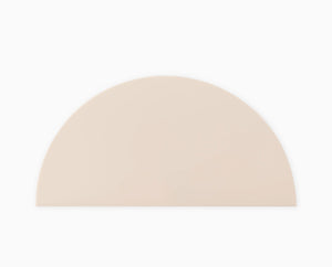 large acrylic semi circle in buttercream beige - backdrop collective australia