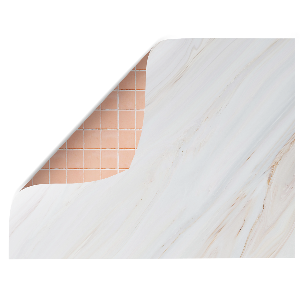 Peach tile and marble double-sided photography waterproof vinyl backdrop - backdrop collective australia