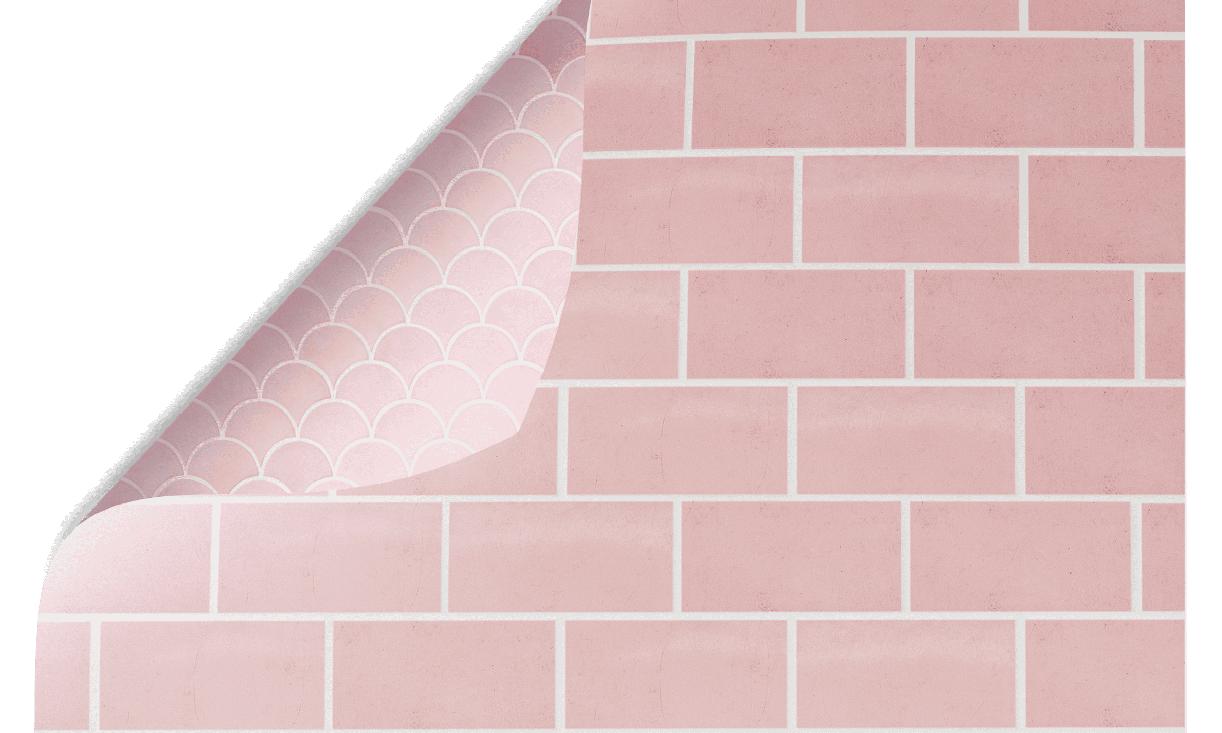 Pretty In Pink brick Tile Double-sided waterproof Backdrop - Backdrop Collective