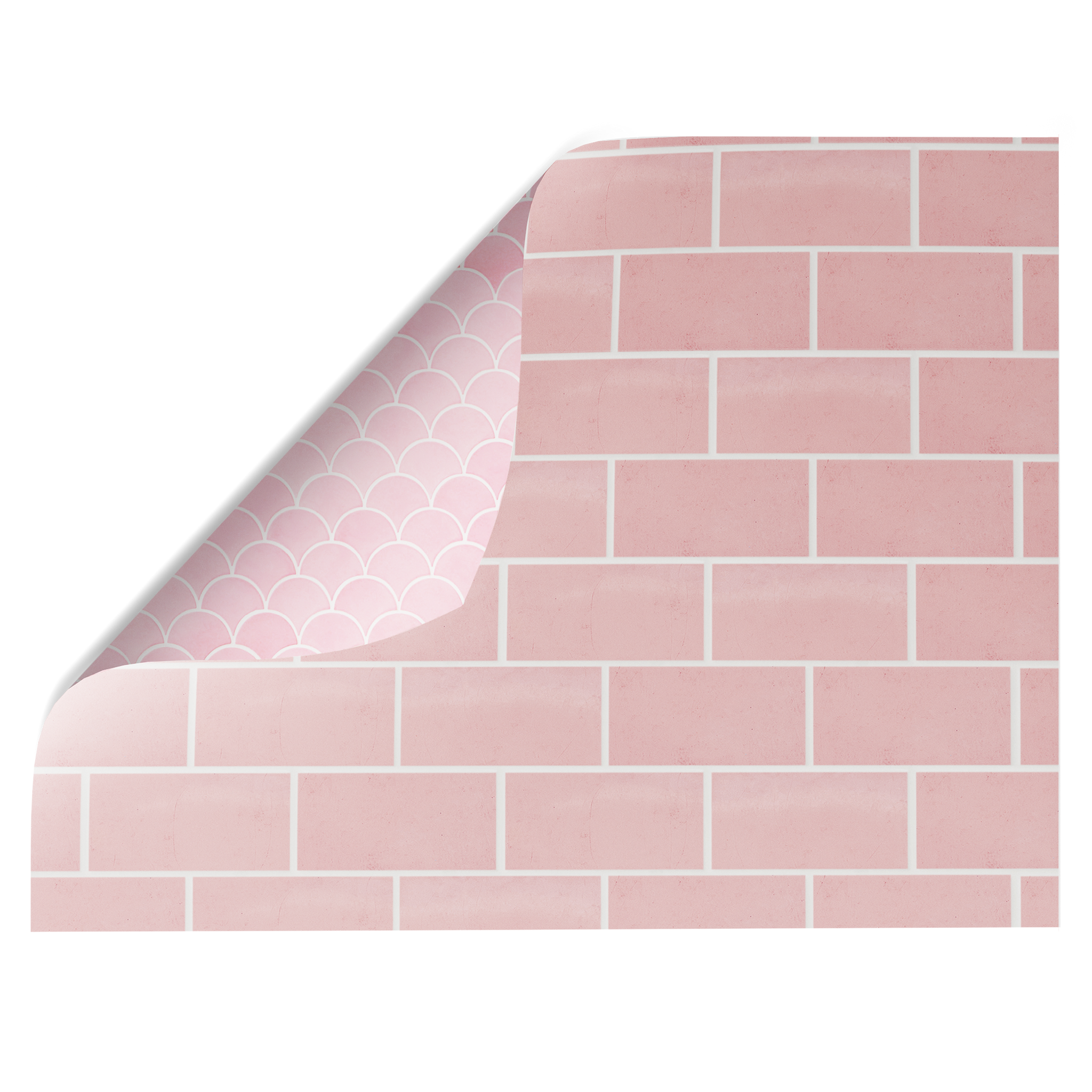 Pretty In Pink brick Tile Double-sided waterproof Backdrop - Backdrop Collective