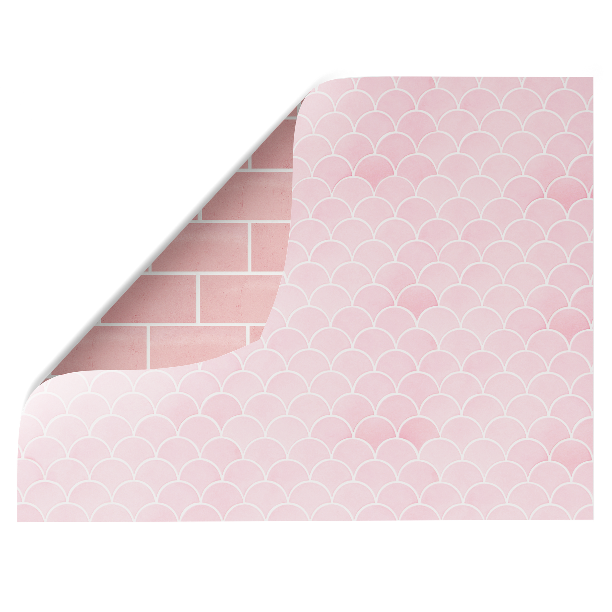 Pretty In Pink fish scale Tile Double-sided vinyl Backdrop - Backdrop Collective