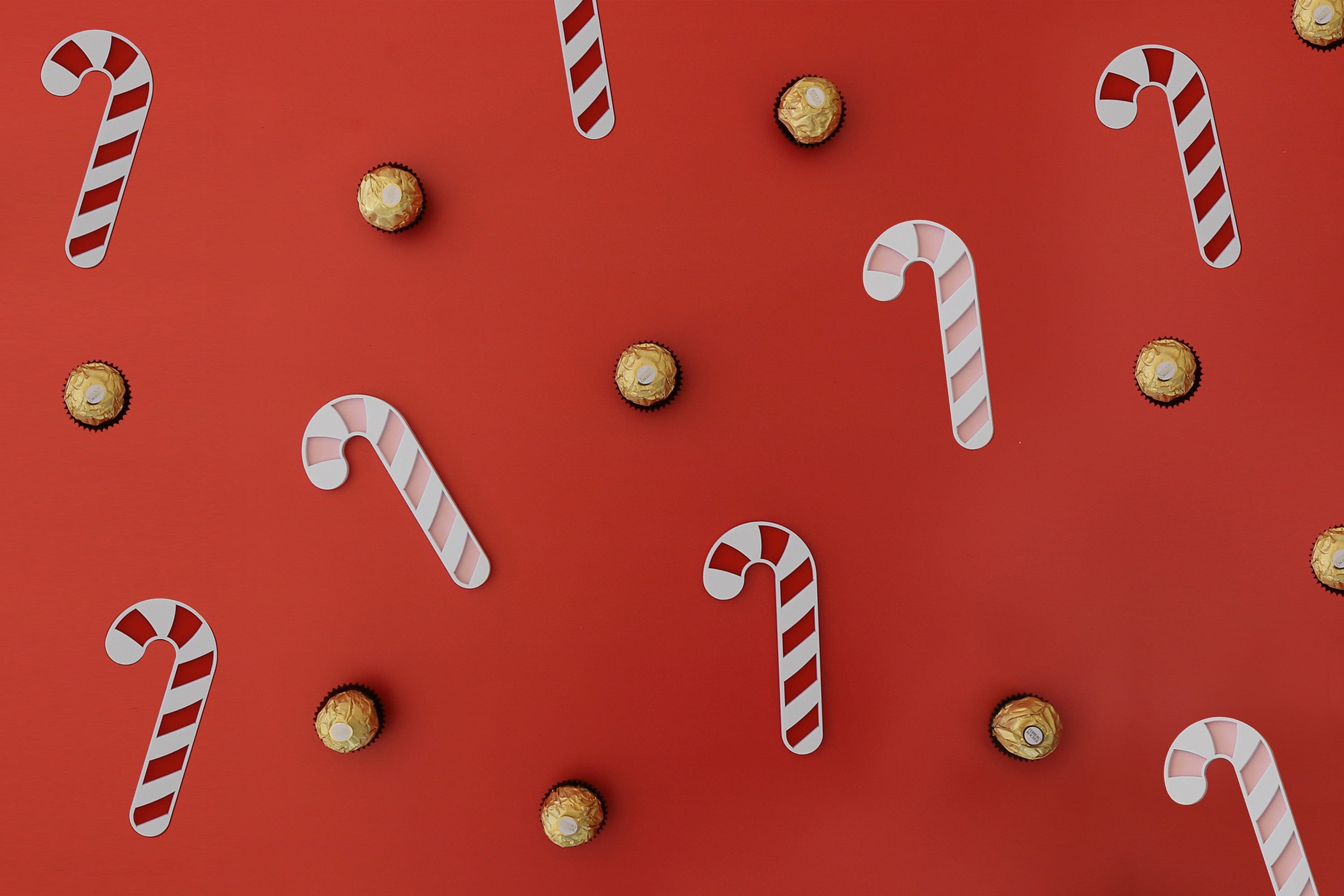  bright red photography backdrop with candy cane christmas props and chocolate - backdrop collective melbourne