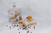 choc chip muffins with Travertine stone photography props and concrete and tile vinyl backdrop - backdrop collective australia melbourne