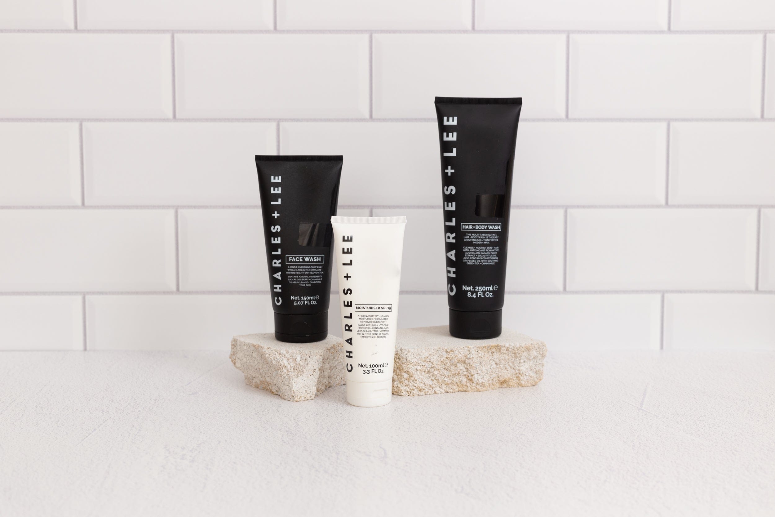 Concrete and tile double-sided photography vinyl backdrop for product photography - backdrop collective melbourne