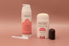 Dusty Rose Double-sided vinyl Backdrop photographed frank body skincare products- Backdrop Collective