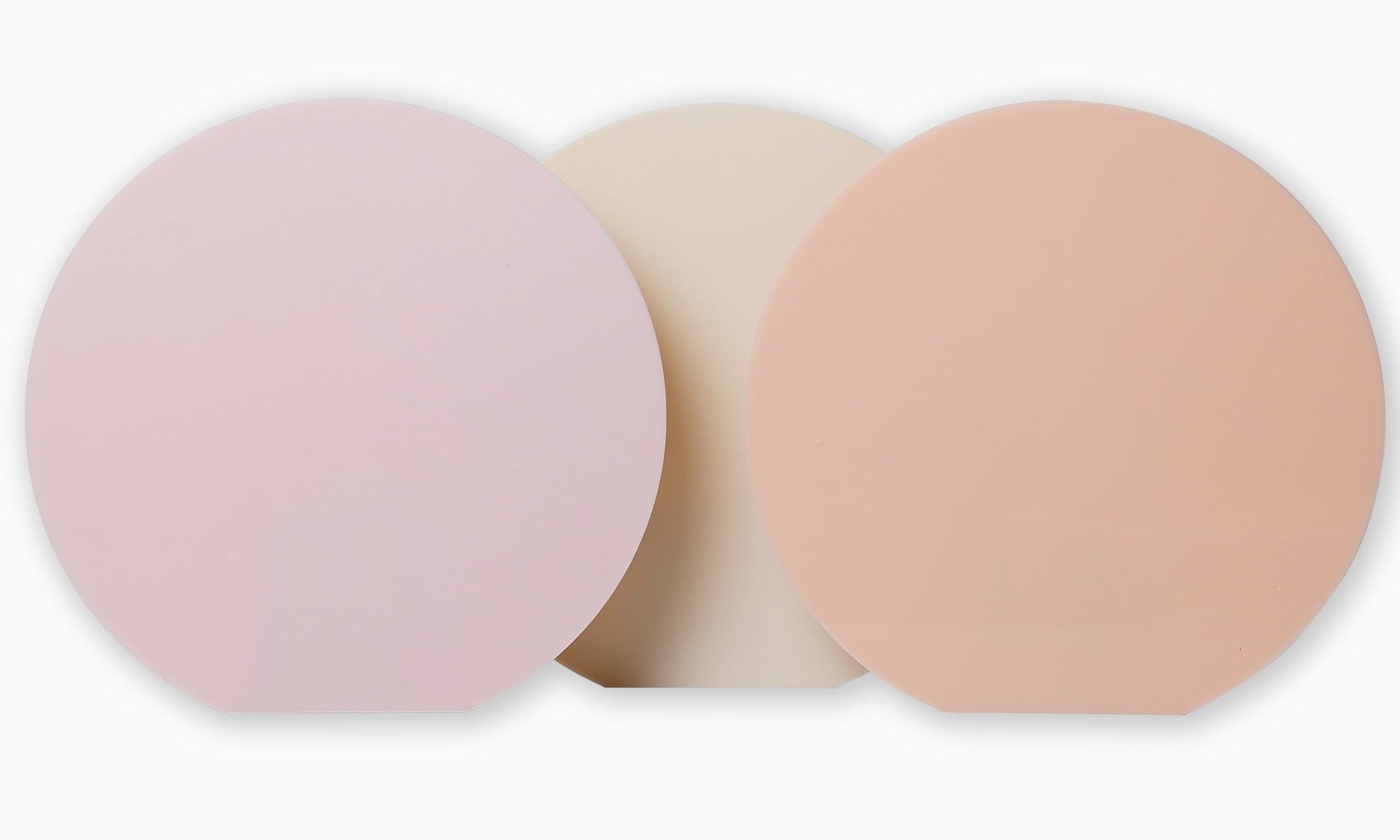 Large acrylic circle bundle pink beige peach - backdrop collective