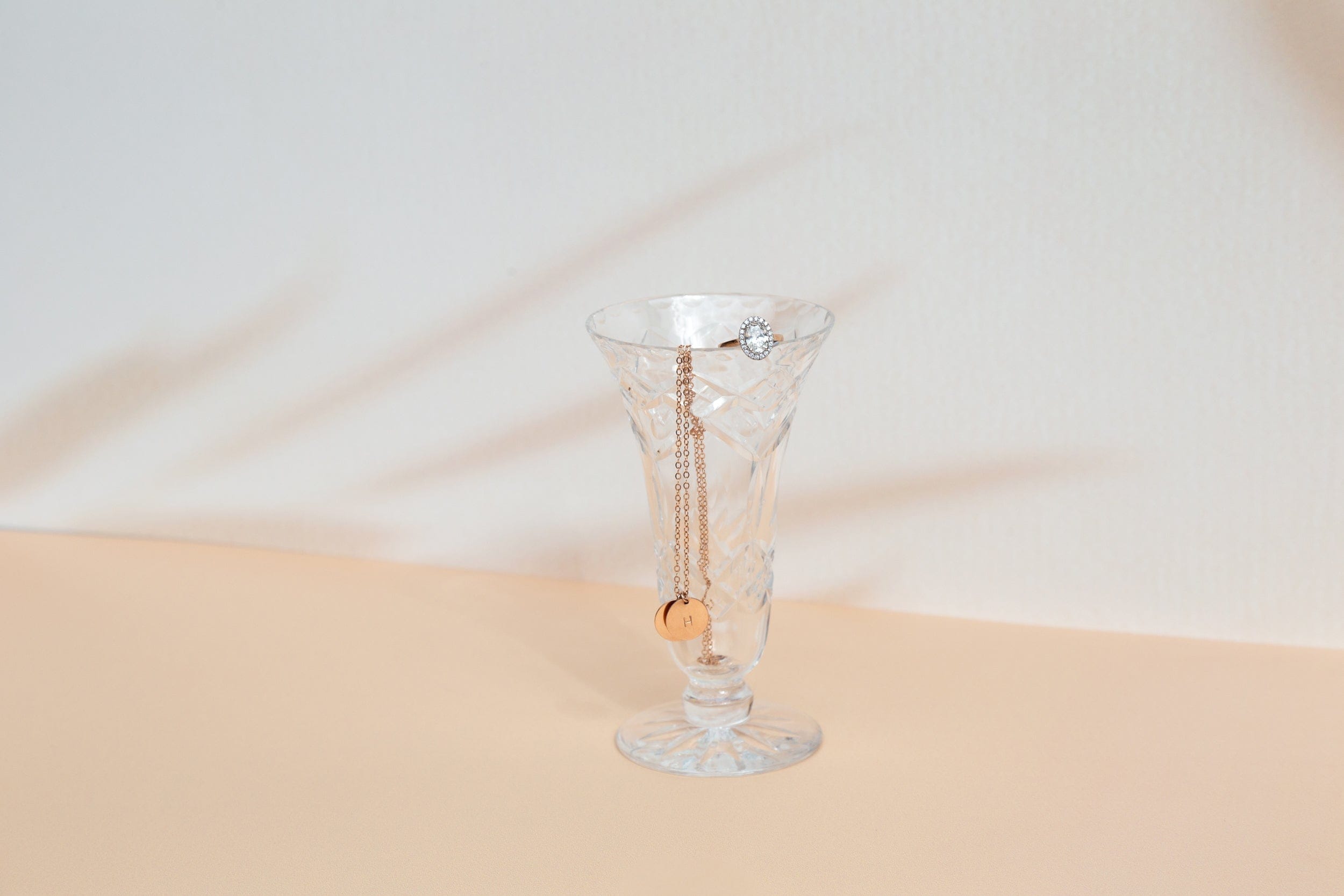 Shadow beige caramel photographed with jewellery and glass vase Double-sided Vinyl Photography Backdrops