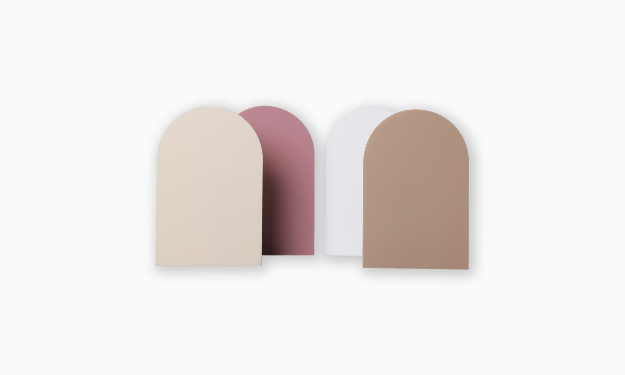 small acrylic coloured arches for product photography - backdrop collective australia 