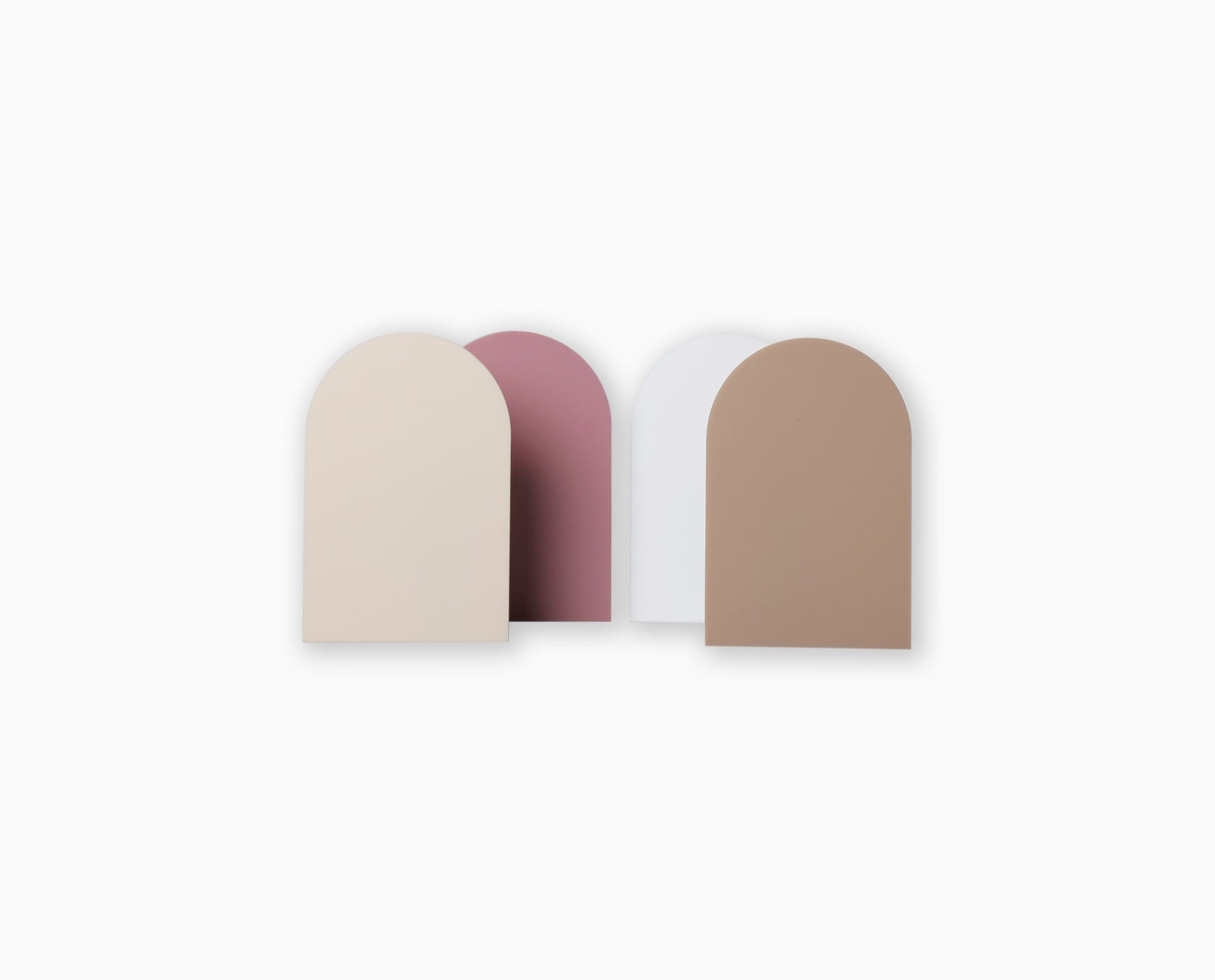small acrylic coloured arches for product photography - backdrop collective australia 