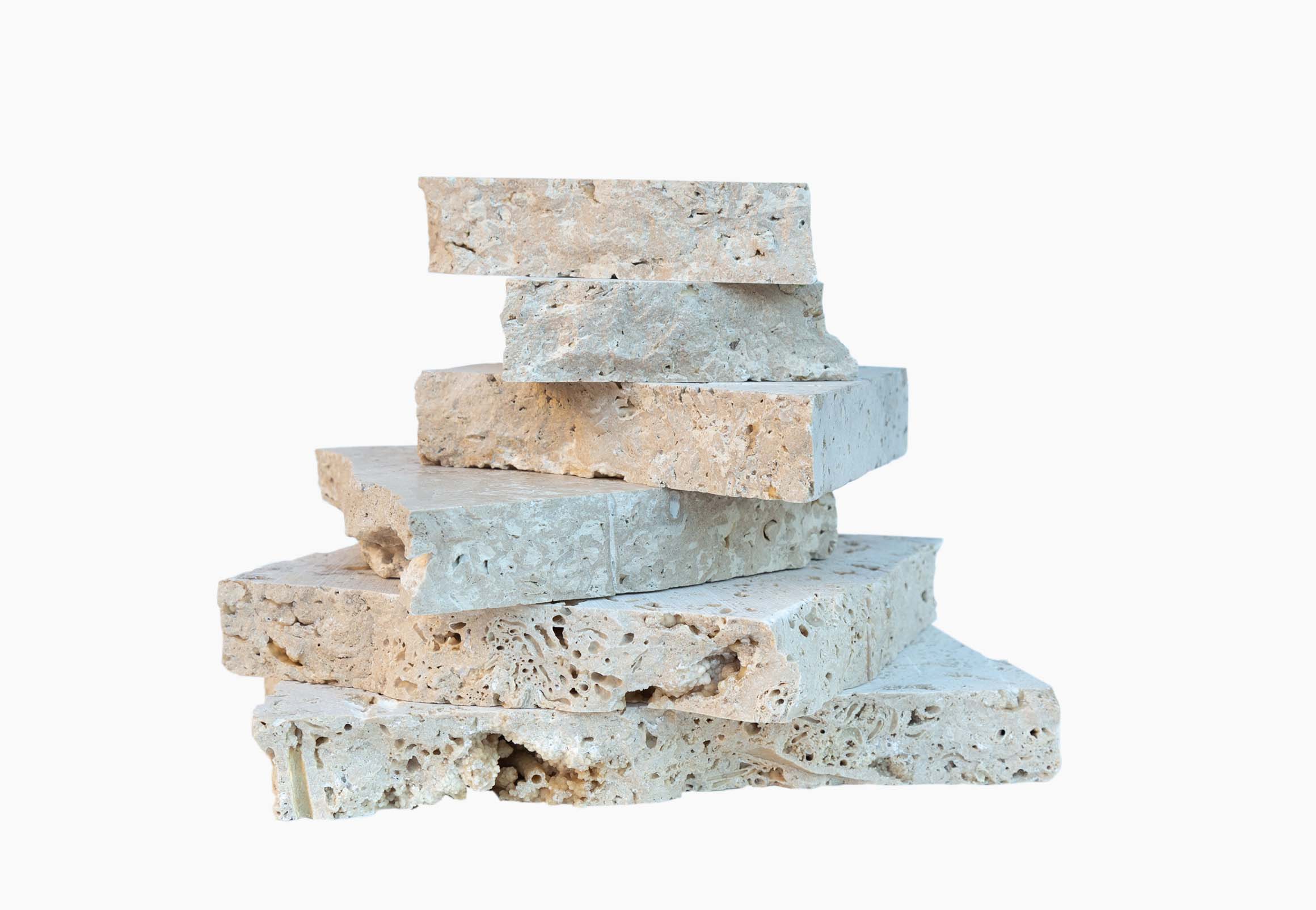Travertine stone photography prop stack - backdrop collective australia